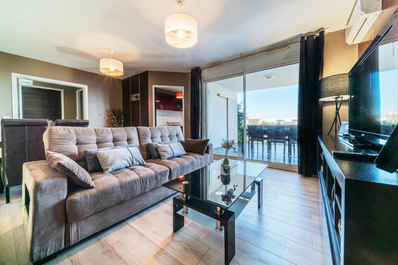 T2 Classe 4 Etoiles Avec Jardin, Piscine, Vue Mer A Saint-Gilles-Les-Bains Bagian luar foto